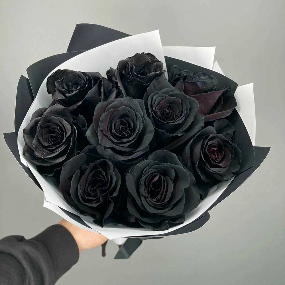 Букет из 9 черных роз Premium Эквадор