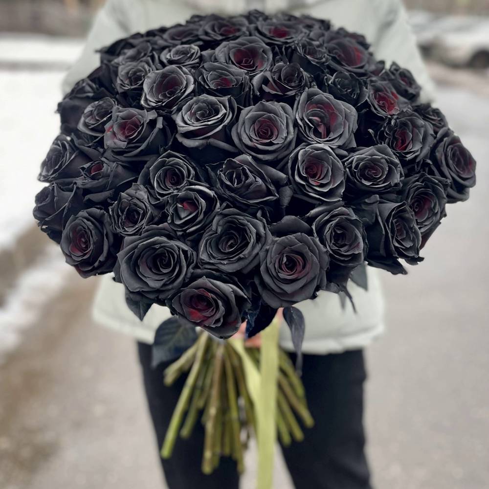 Букет из 45 черных роз Premium Эквадор