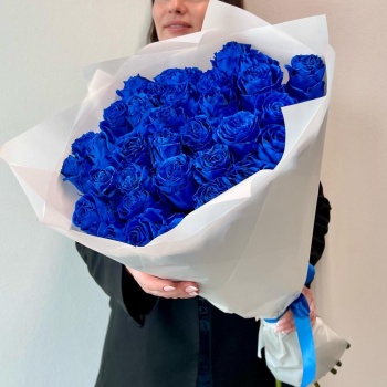 Букет из 35 синих роз Эквадор