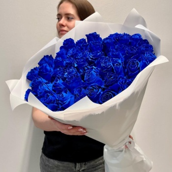 Букет из 51 синей розы Эквадор