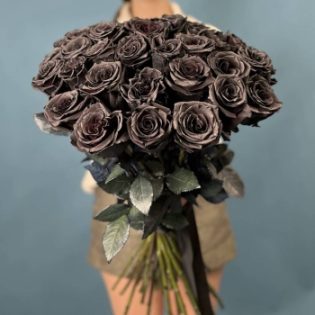 Букет из 35 черных роз Premium Эквадор