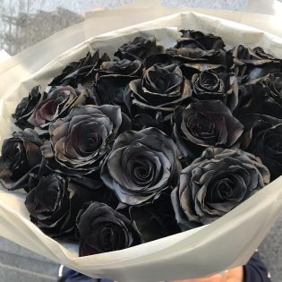 Букет из 19 чёрных роз Premium Эквадор