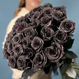 Букет из 35 черных роз Premium Эквадор