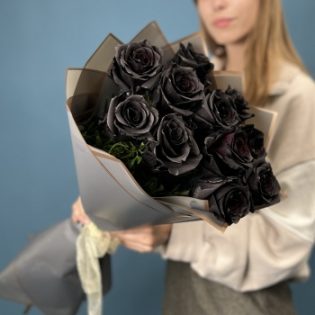 Букет из 11 черных роз Premium Эквадор